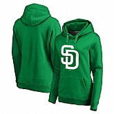 Women San Diego Padres Fanatics Branded Kelly Green St. Patrick's Day White Logo Pullover Hoodie,baseball caps,new era cap wholesale,wholesale hats